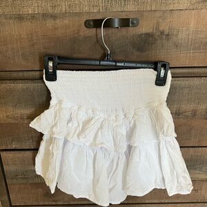 White Ruffled Women's Skirt